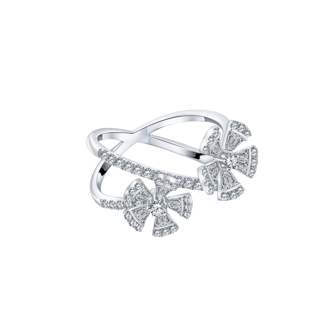 Trendy Double Flowers Flex Ring