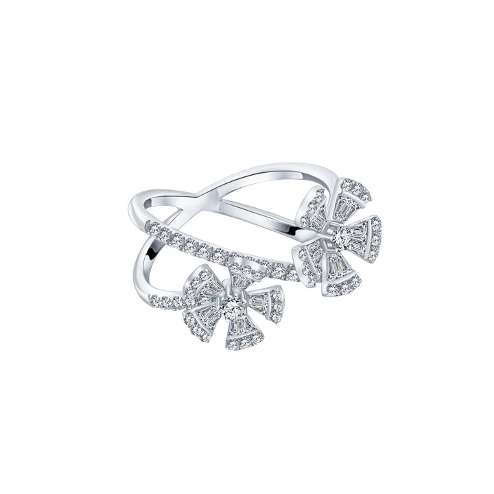 Trendy Double Flowers Flex Ring