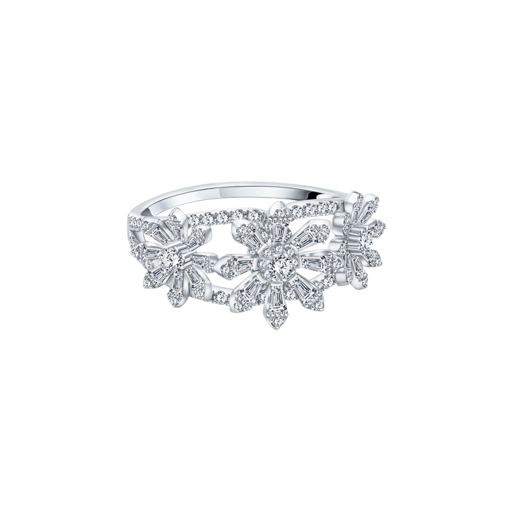 Trendy Triple Flowers Ring