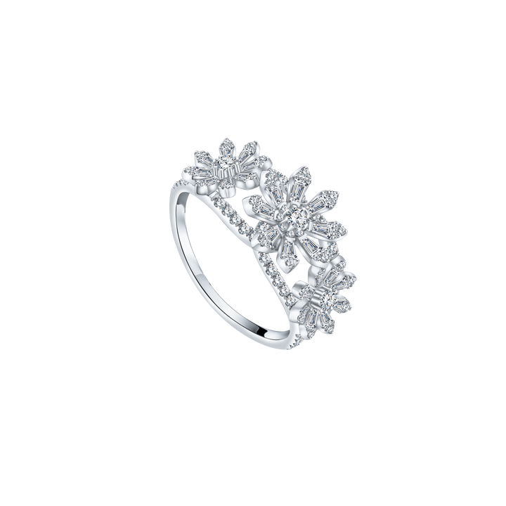 Trendy Triple Flowers Ring