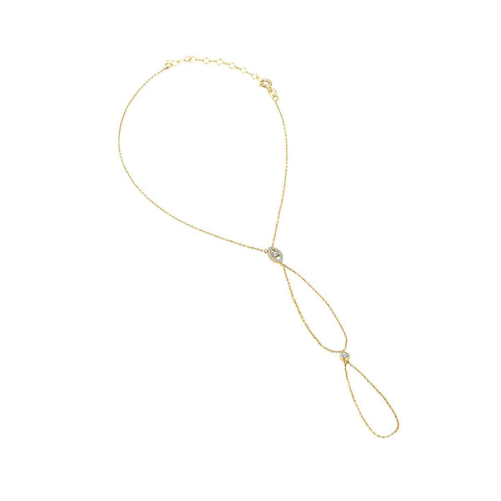 Eclat eye stone gold hand chain