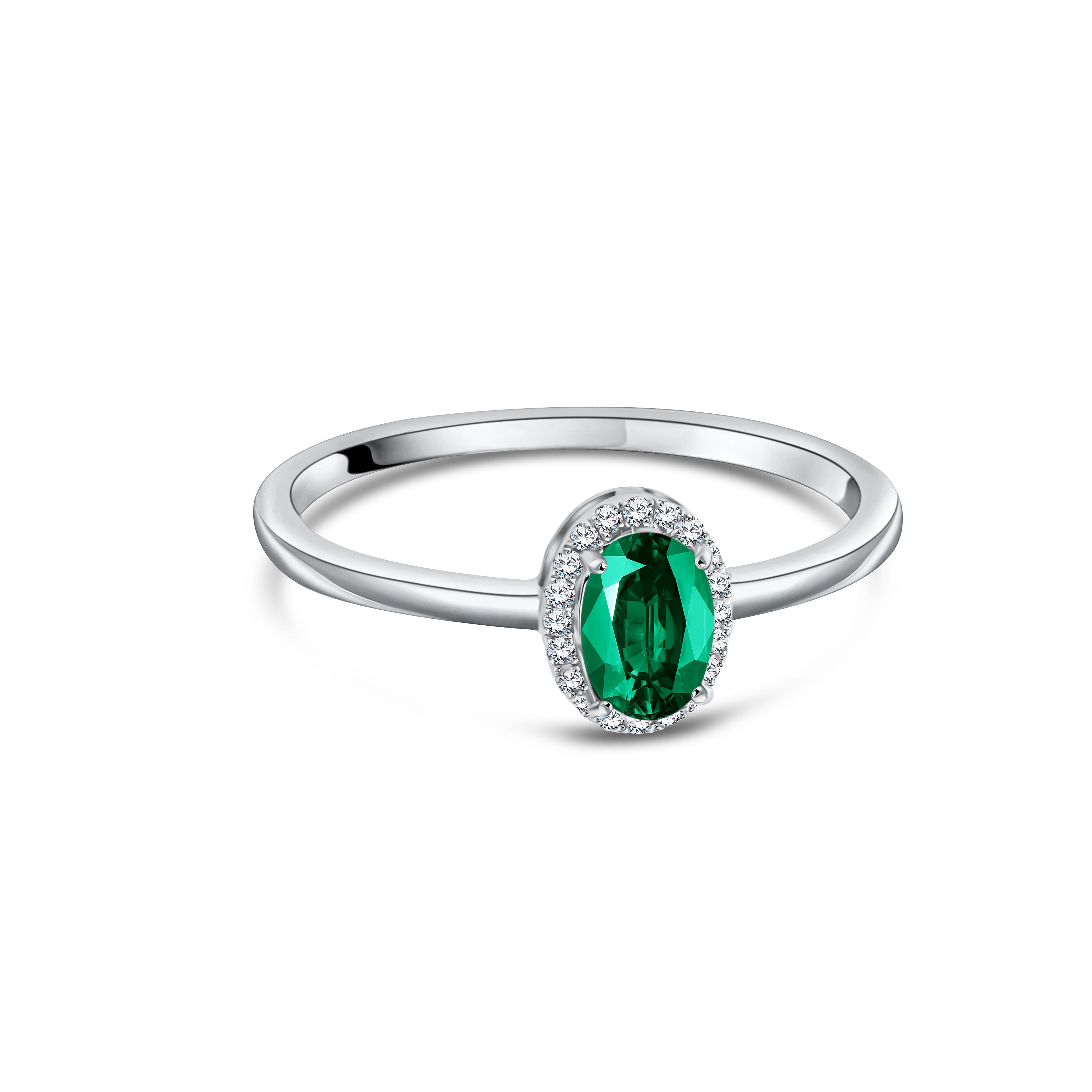 Diana Oval Emerald Ring