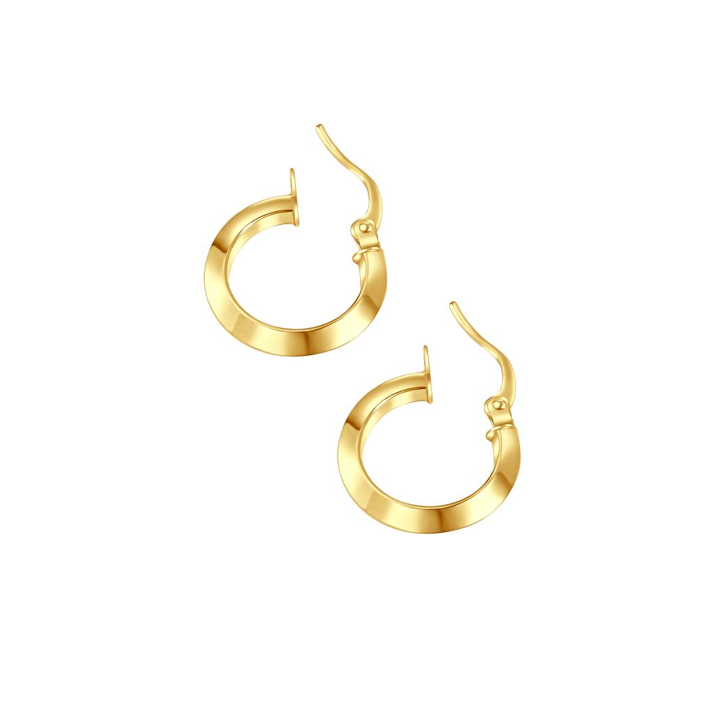 IRIS Small Plain Gold Earring