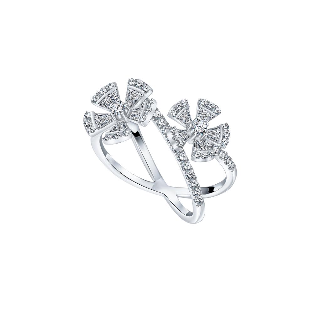 Trendy Double Flowers Flex Ring