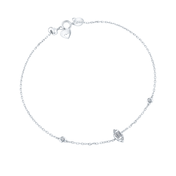Trendy Oval Diamond Chain Bracelet