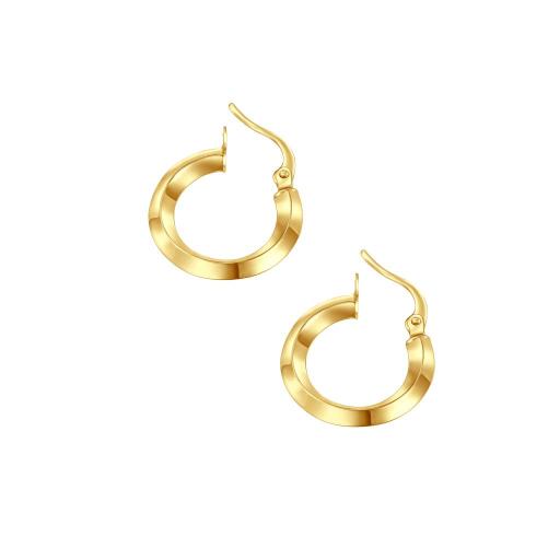 IRIS Flat Gold Earring