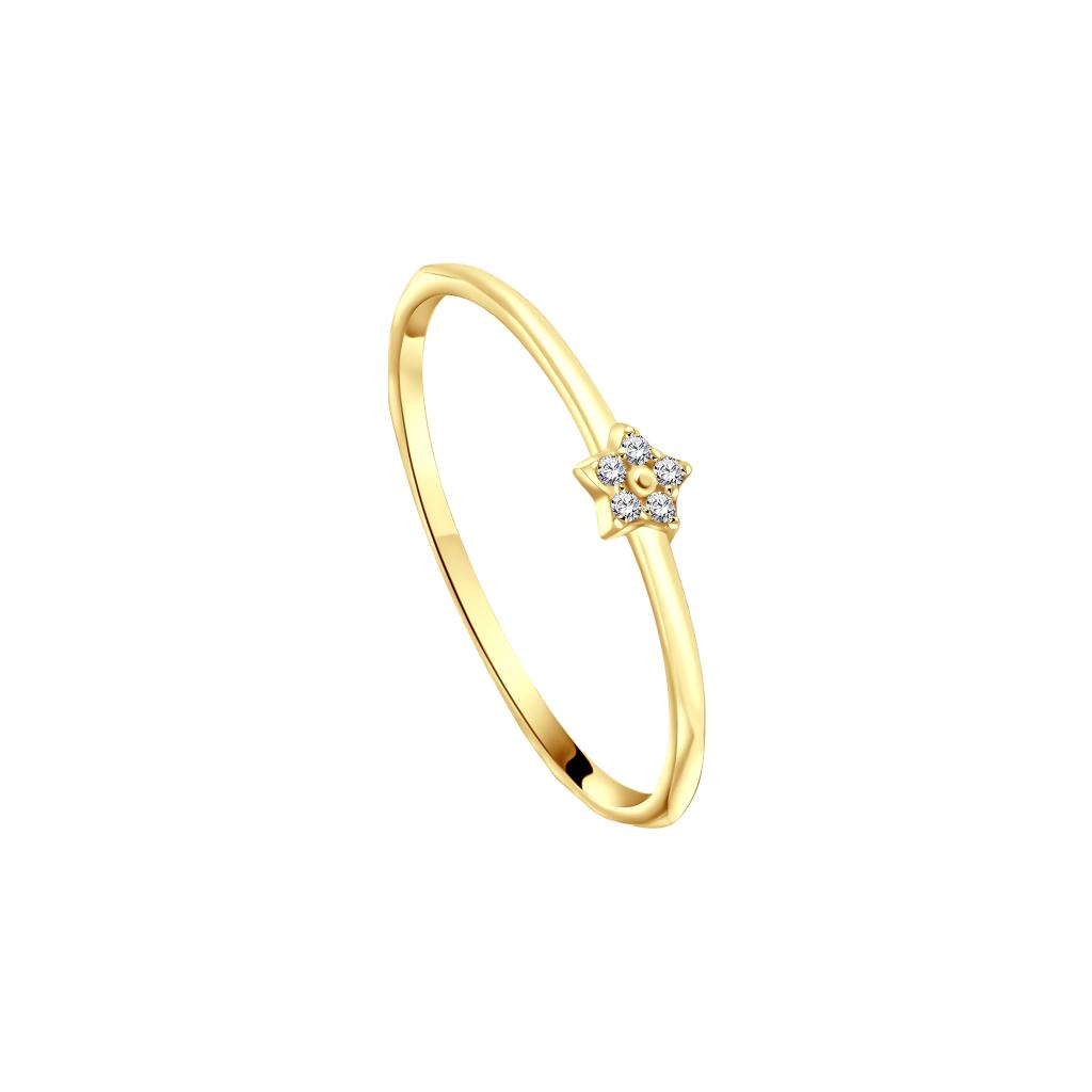 IRIS Rose of Stones Gold Ring