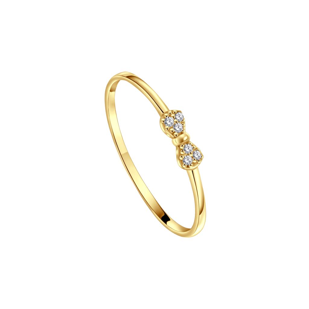 IRIS Bow Of Stones Gold Ring