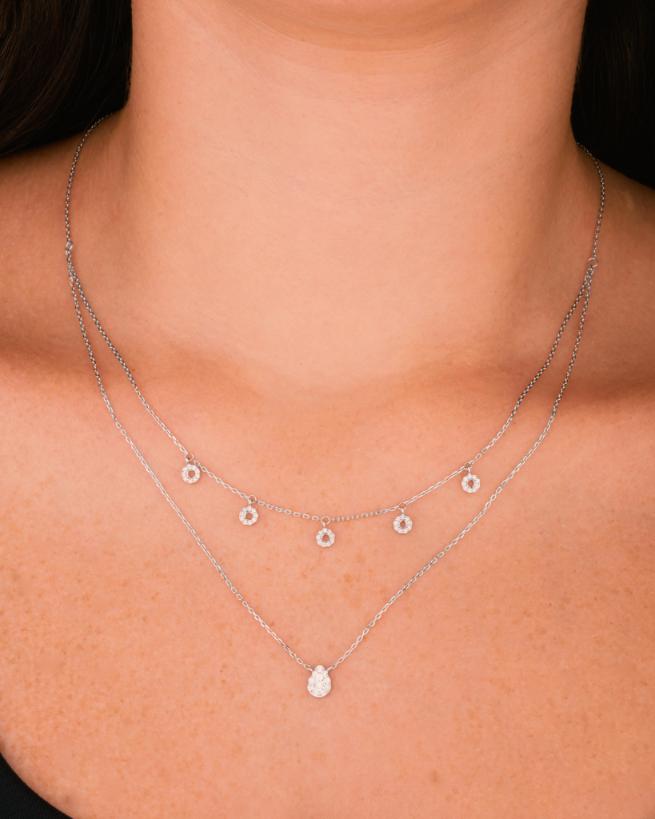 Trendy Circles Diamond Necklace