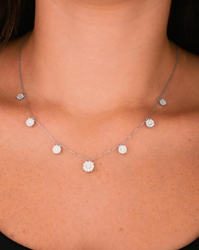 Trendy Big Circles Diamond Necklace