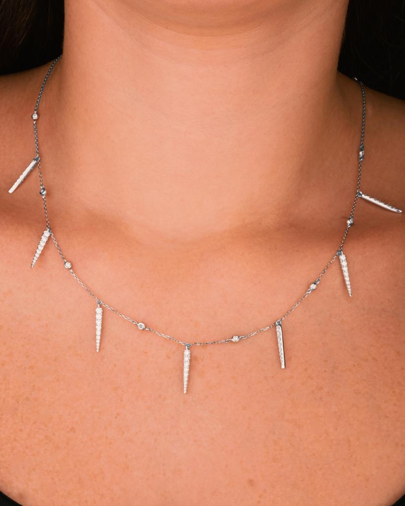 Trendy Burst Diamond Necklace