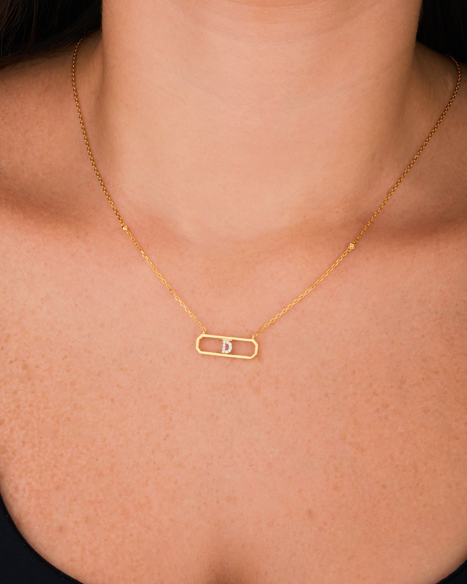 Letter D Diamond Necklace