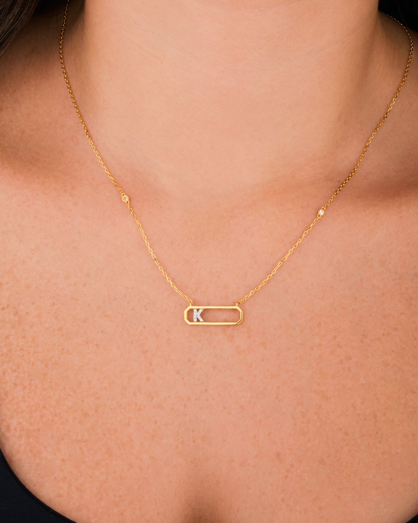 Letter K Diamond Necklace