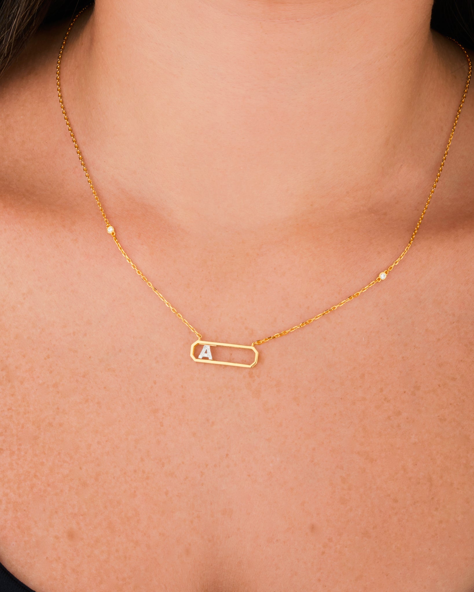 Letter A Diamond Necklace