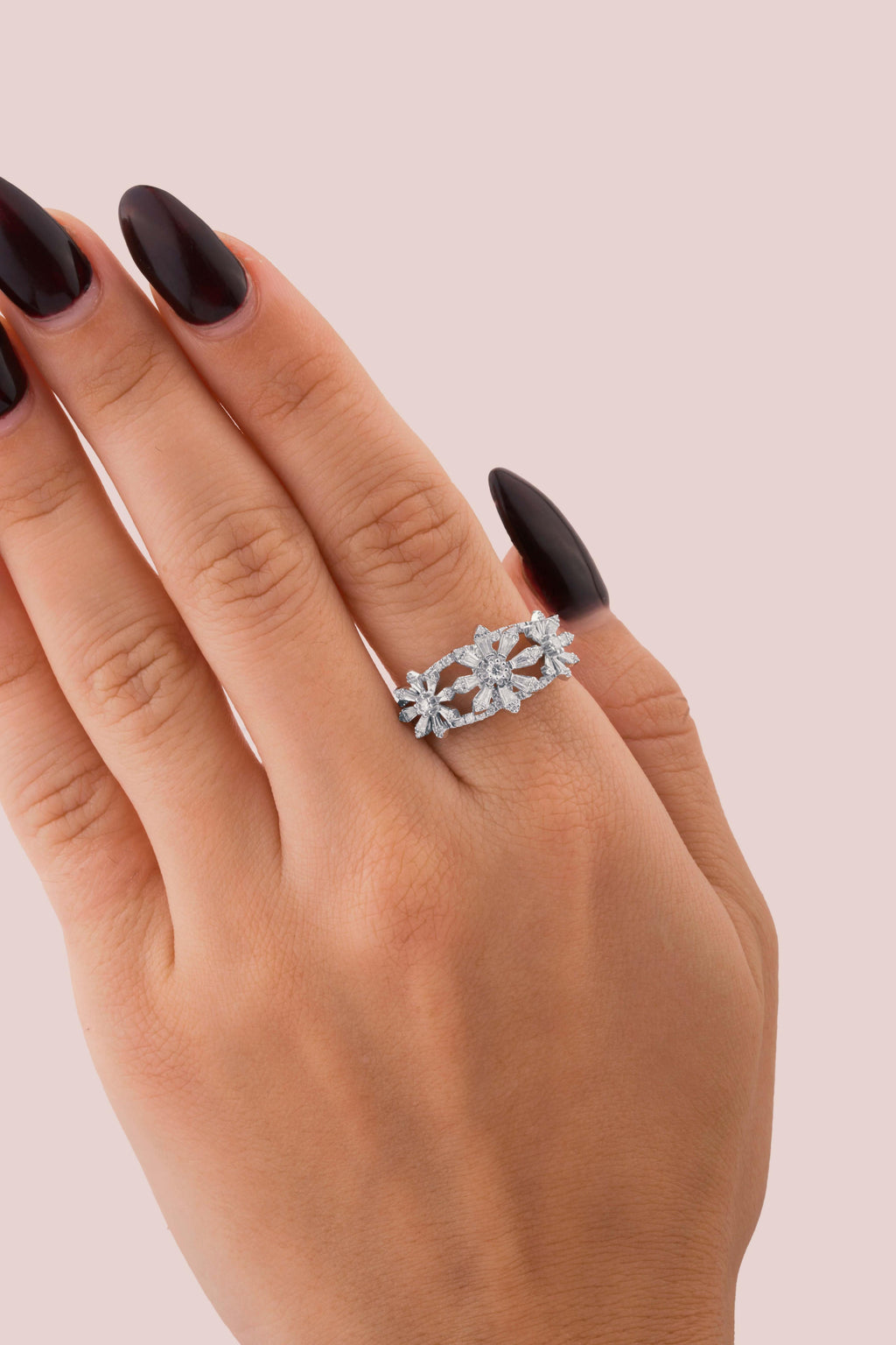 Trendy Triple Flowers Ring