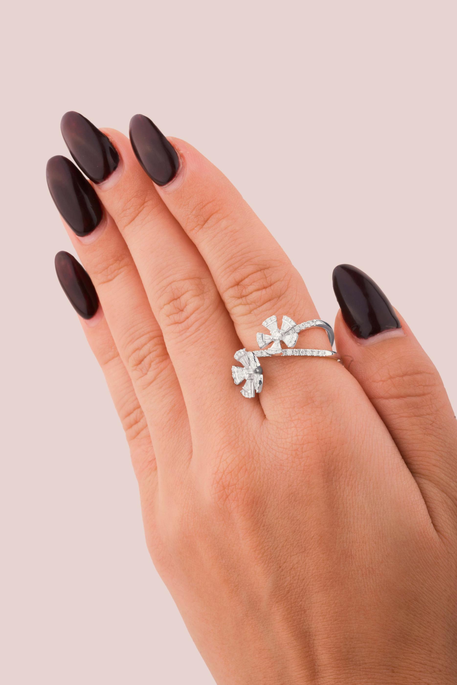 Trendy Double Flowers Flex Ring