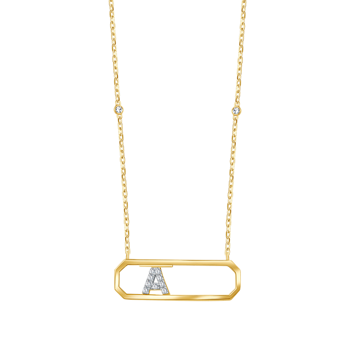 Letter A Diamond Necklace