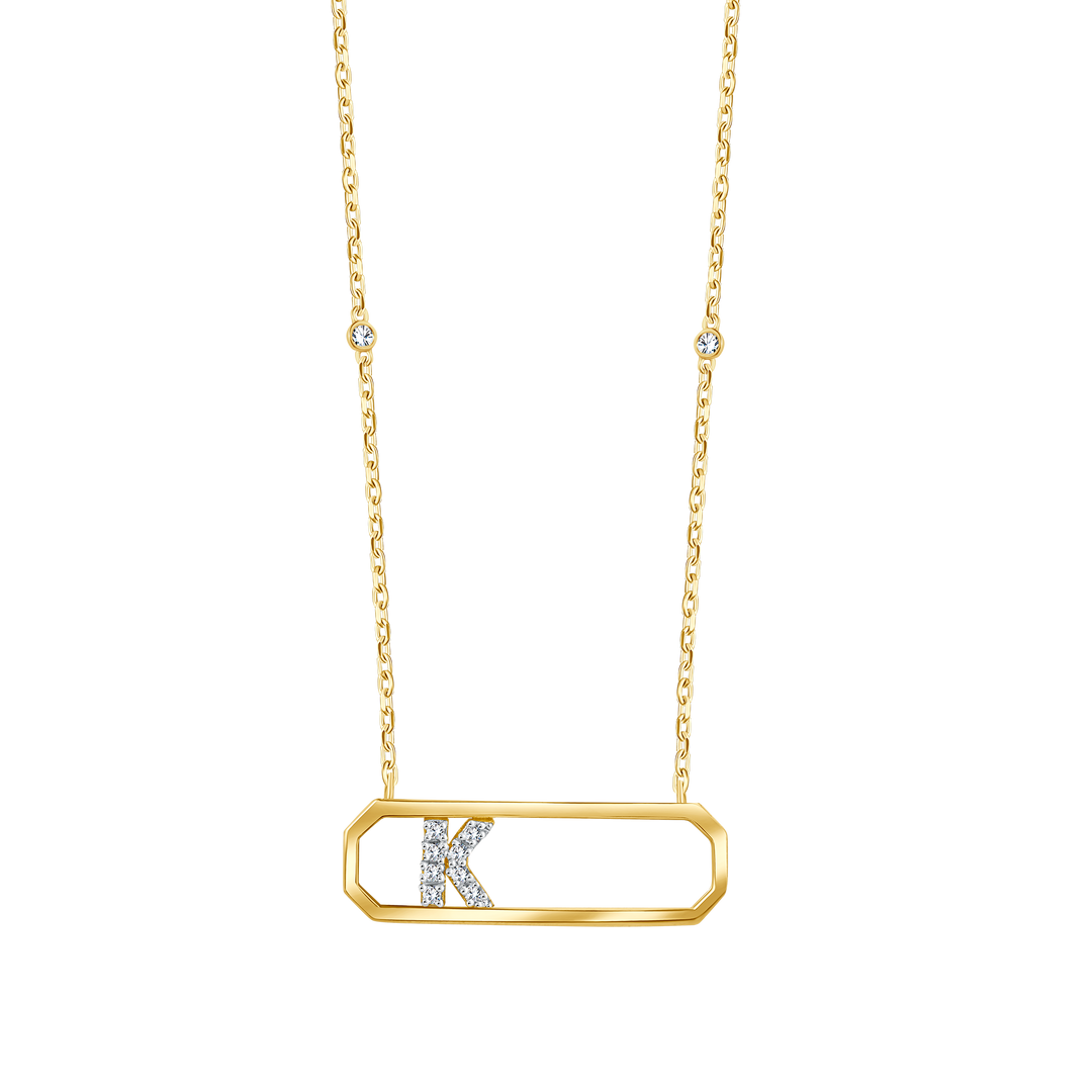 Letter K Diamond Necklace