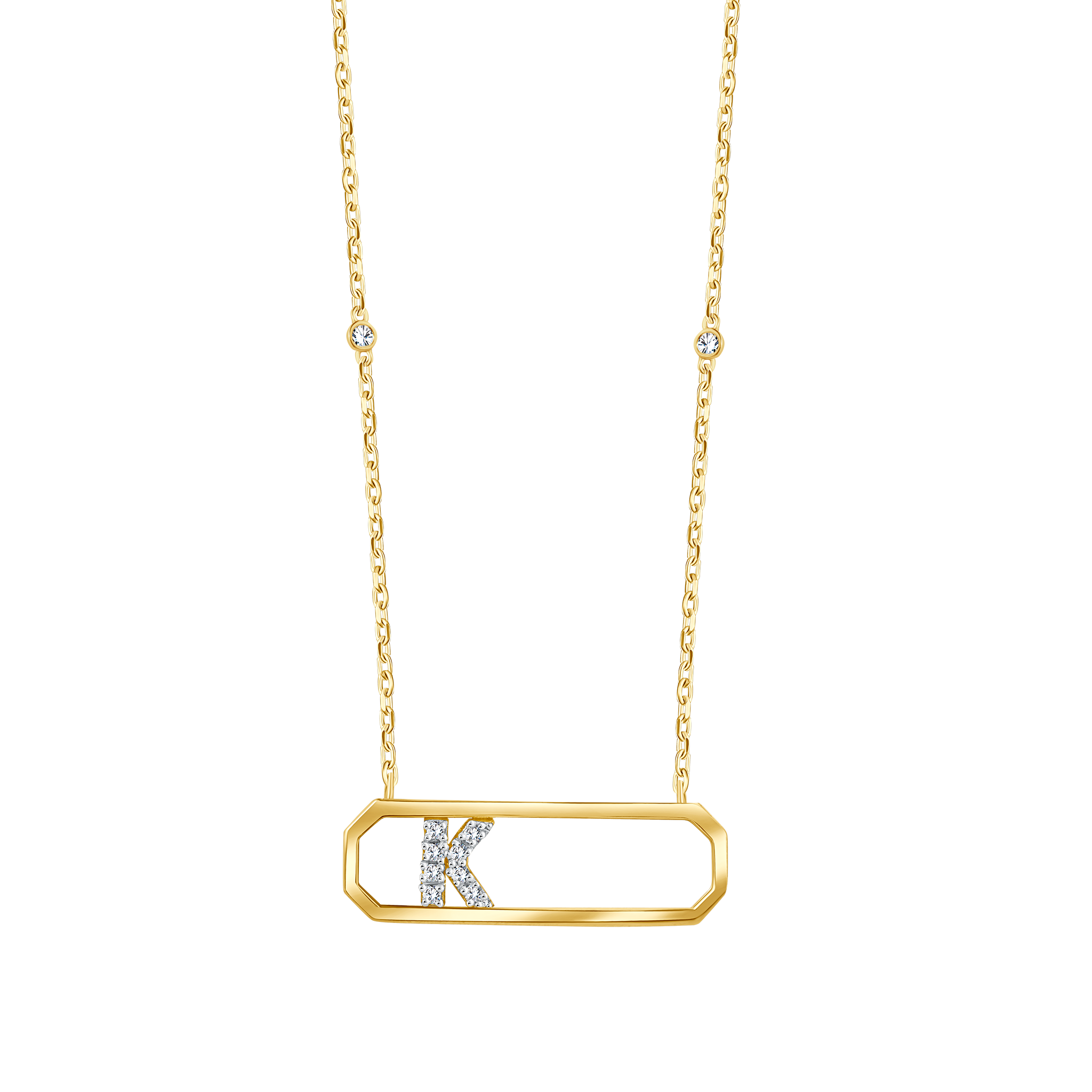 Letter K Diamond Necklace