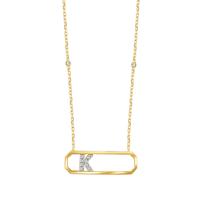 Letter K Diamond Necklace