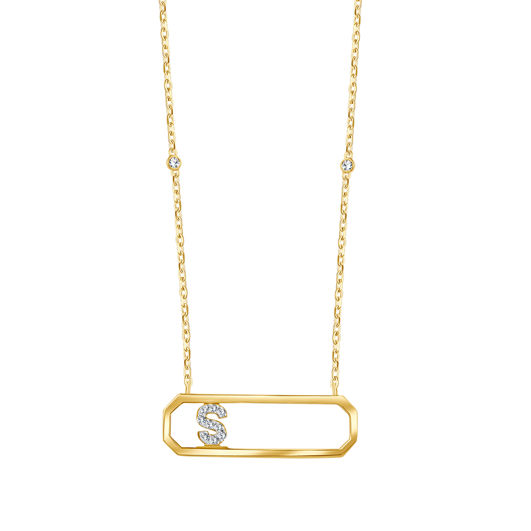 Letter S Diamond Necklace