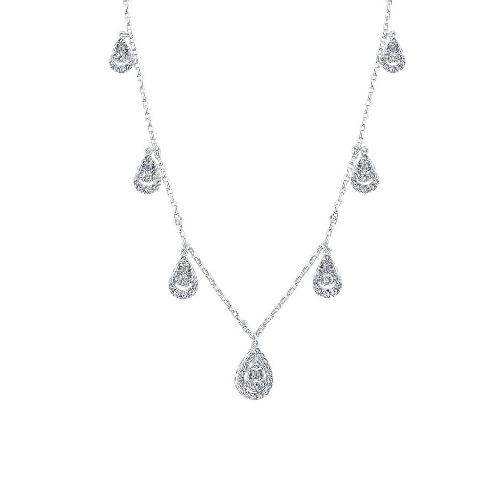 Trendy Big Oval Diamond Necklace