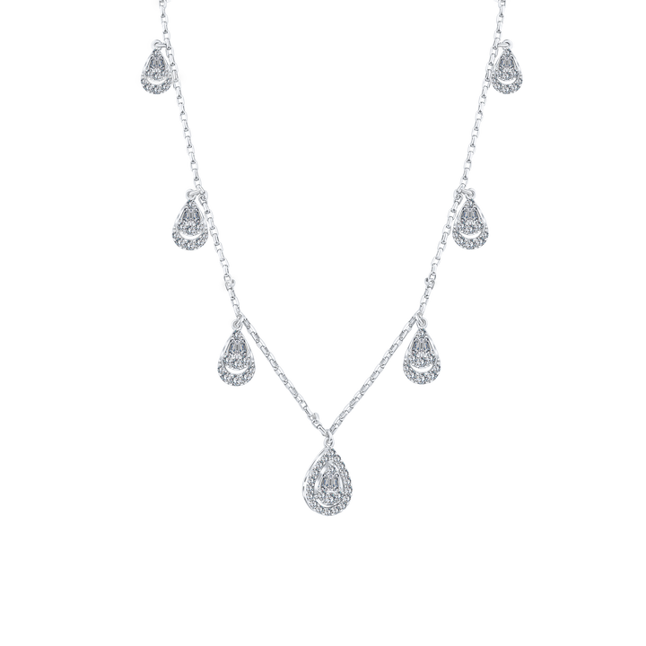Trendy Big Oval Diamond Necklace