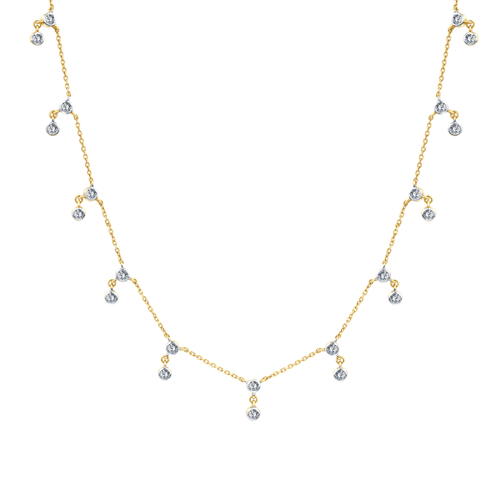 Trendy Circle Charms Diamond Necklace