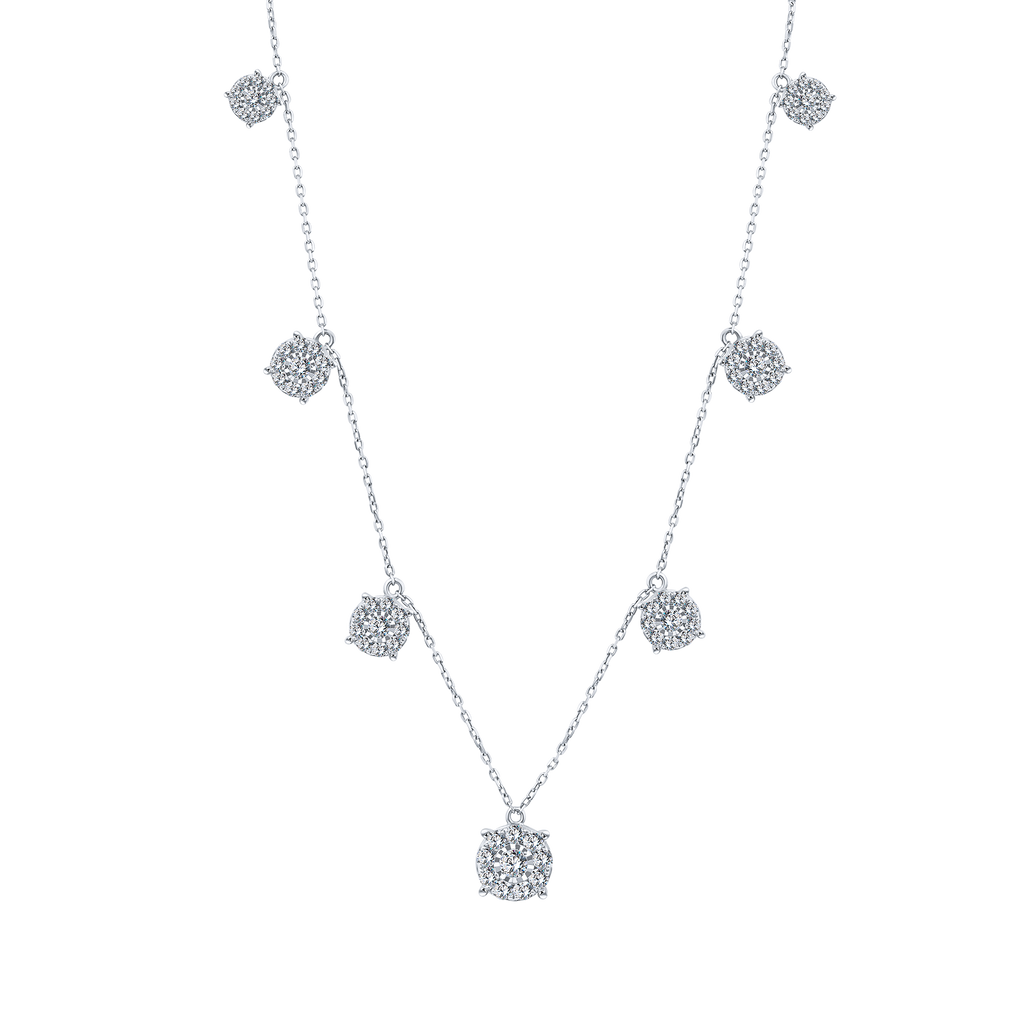 Trendy Big Circles Diamond Necklace