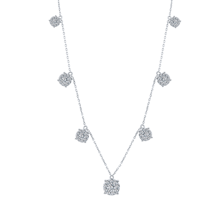 Trendy Big Circles Diamond Necklace