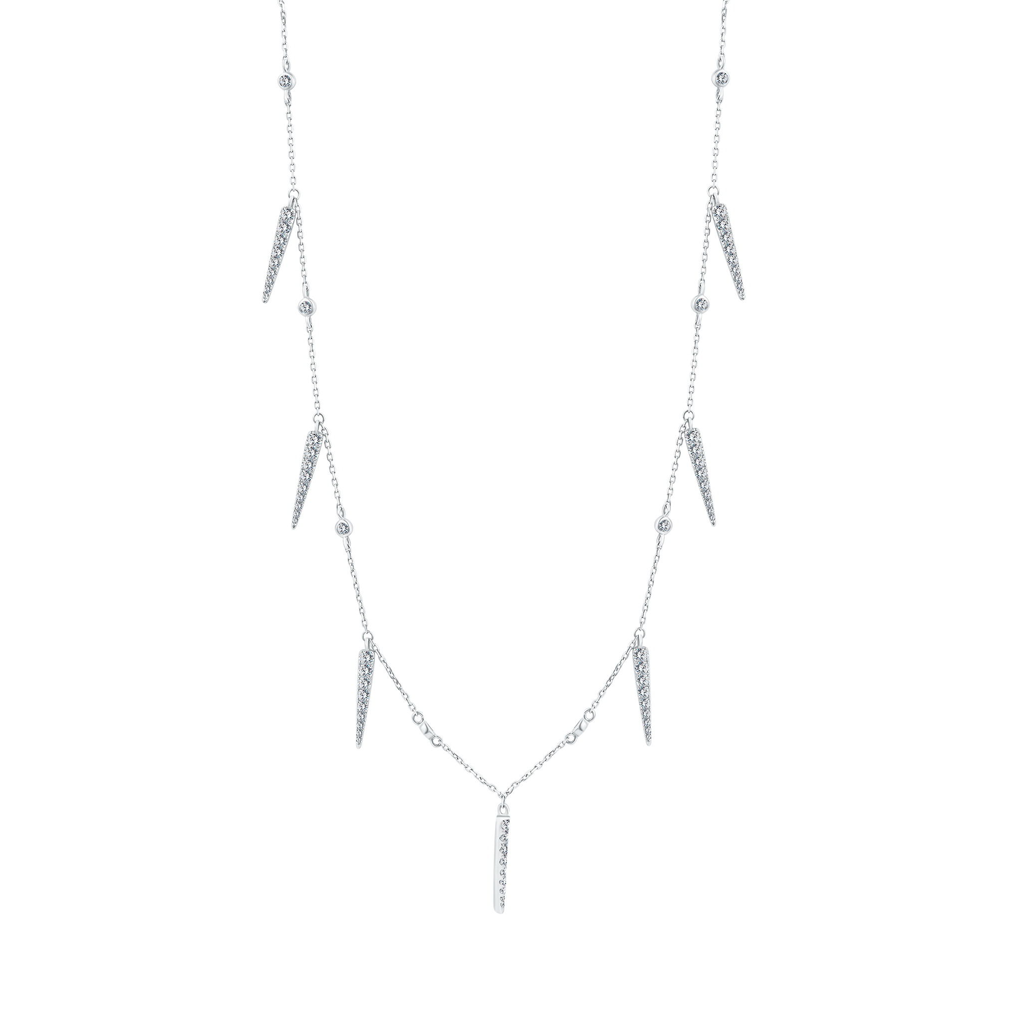 Trendy Burst Diamond Necklace