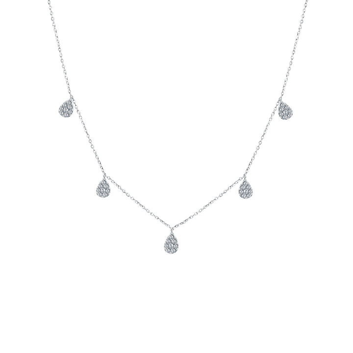 Trendy Pear Diamond Necklace