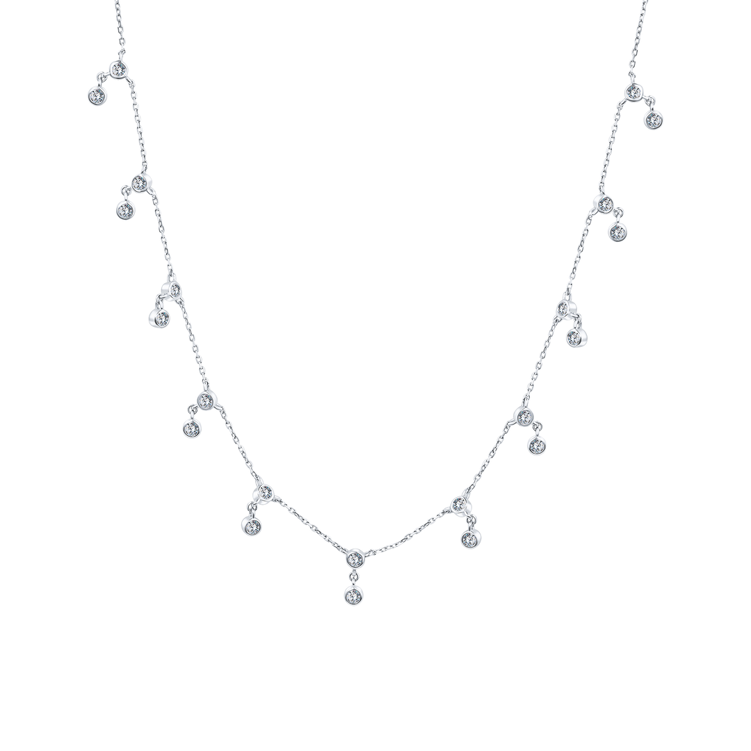 Trendy Circle Charms Diamond Necklace