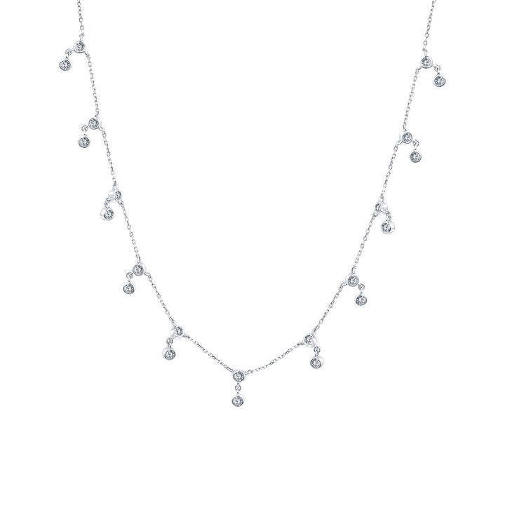 Trendy Circle Charms Diamond Necklace