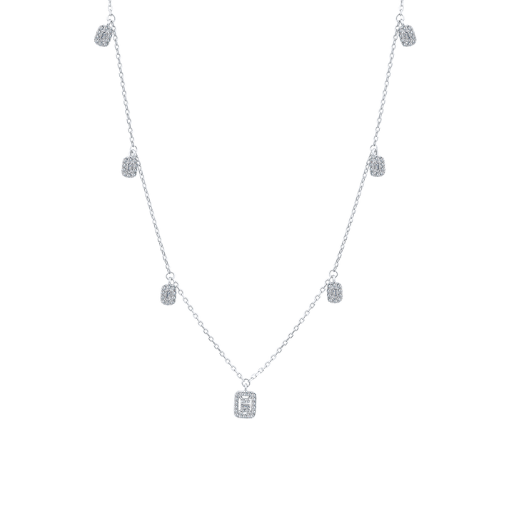 Trendy Rectangles Diamond Necklace