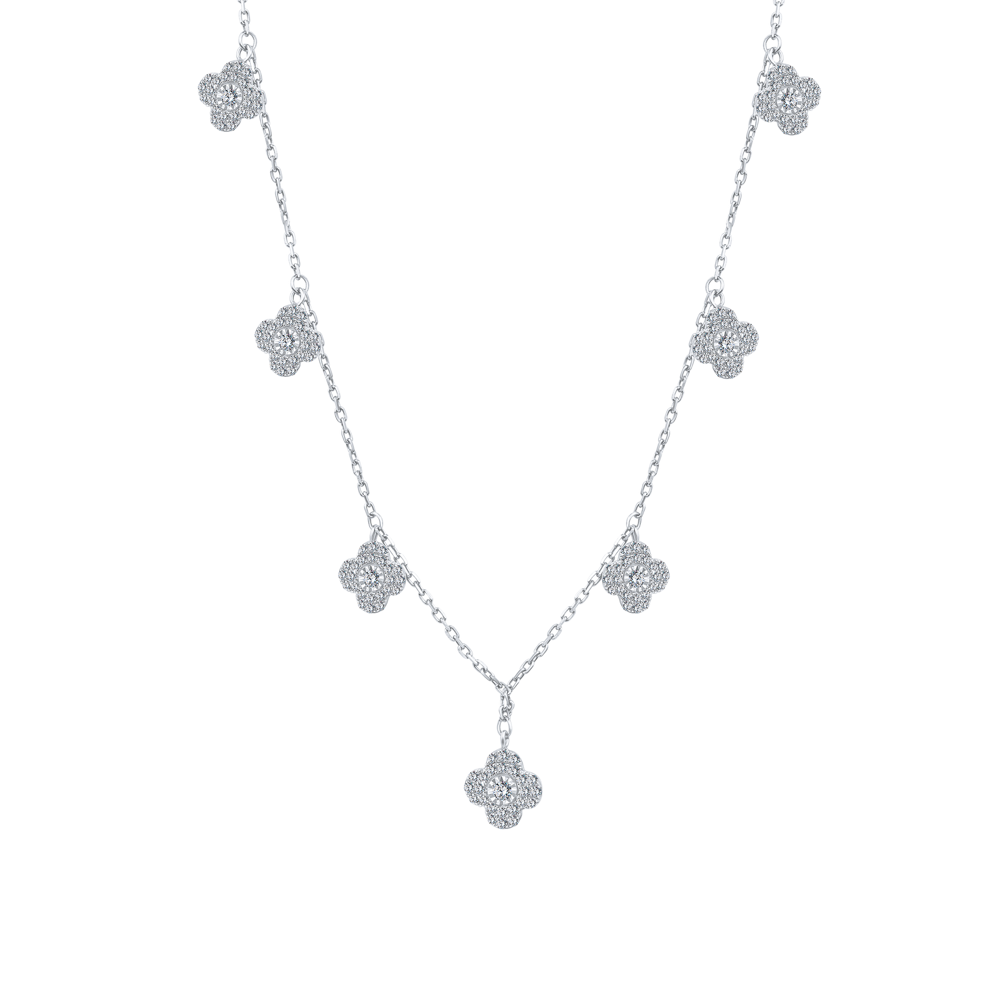 Trendy Mini Crosses Diamond Necklace