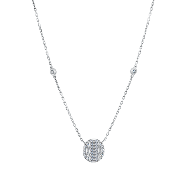 Trendy Oval Diamond Necklace