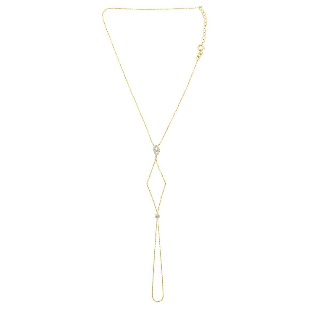 Eclat eye stone gold hand chain