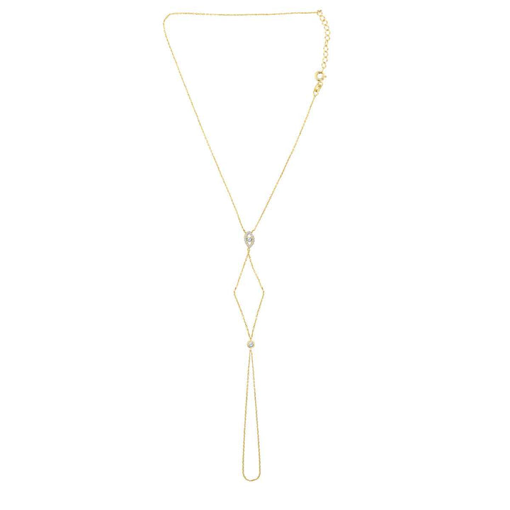 Eclat eye stone gold hand chain