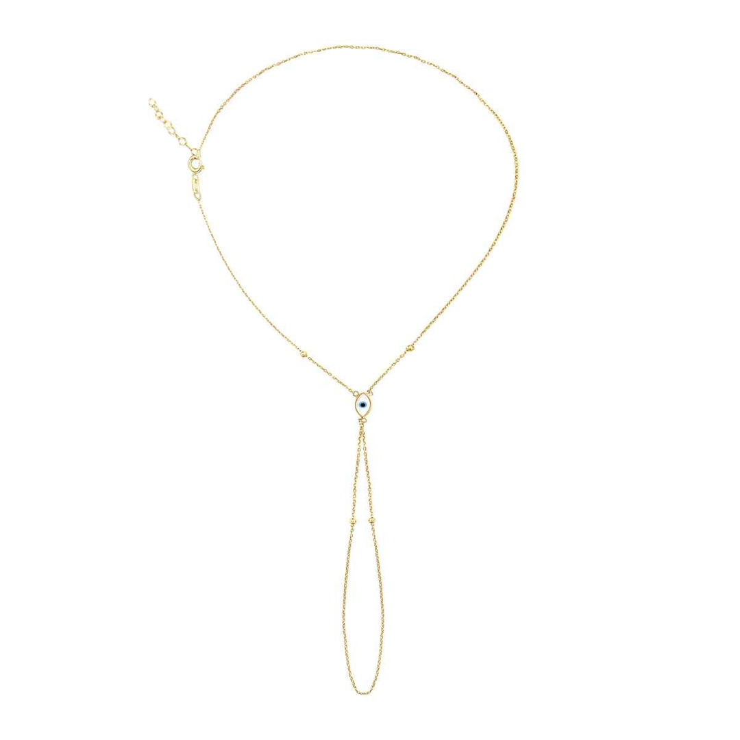 Eclat blue eye gold hand chain
