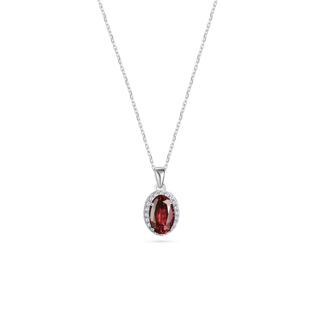 Diana Oval Ruby Necklace