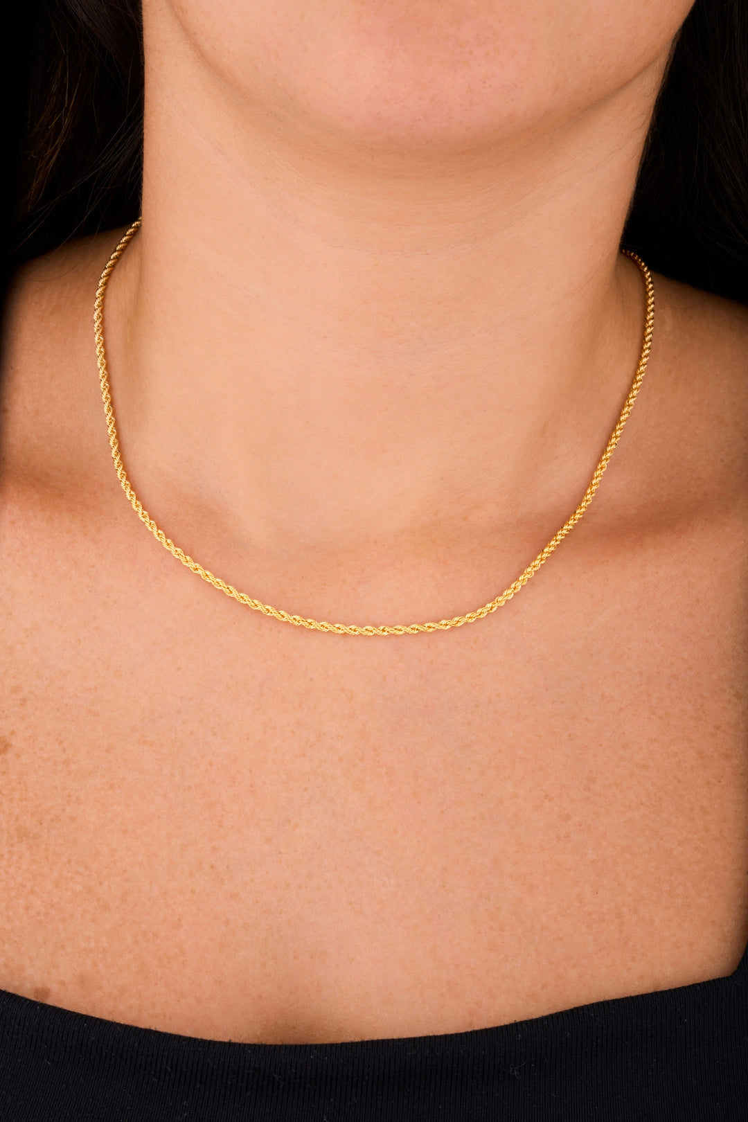 IRIS Short Skinny Gold Necklace