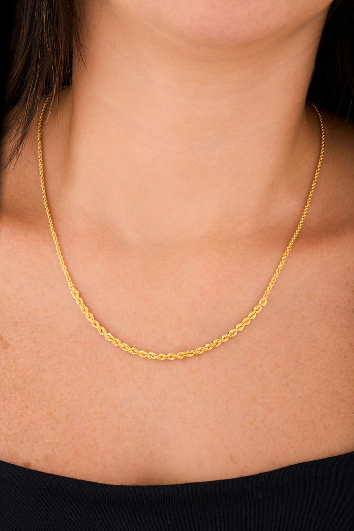 IRIS Big Half Braided Gold Necklace