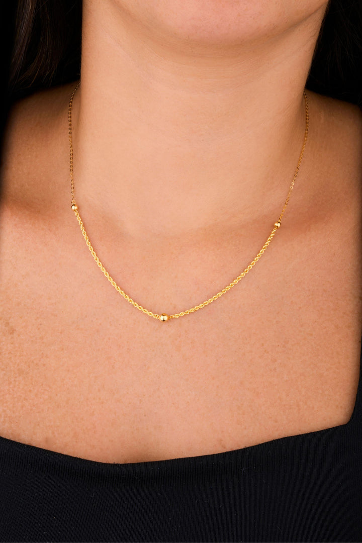 IRIS Classic Three Balls Gold Necklace