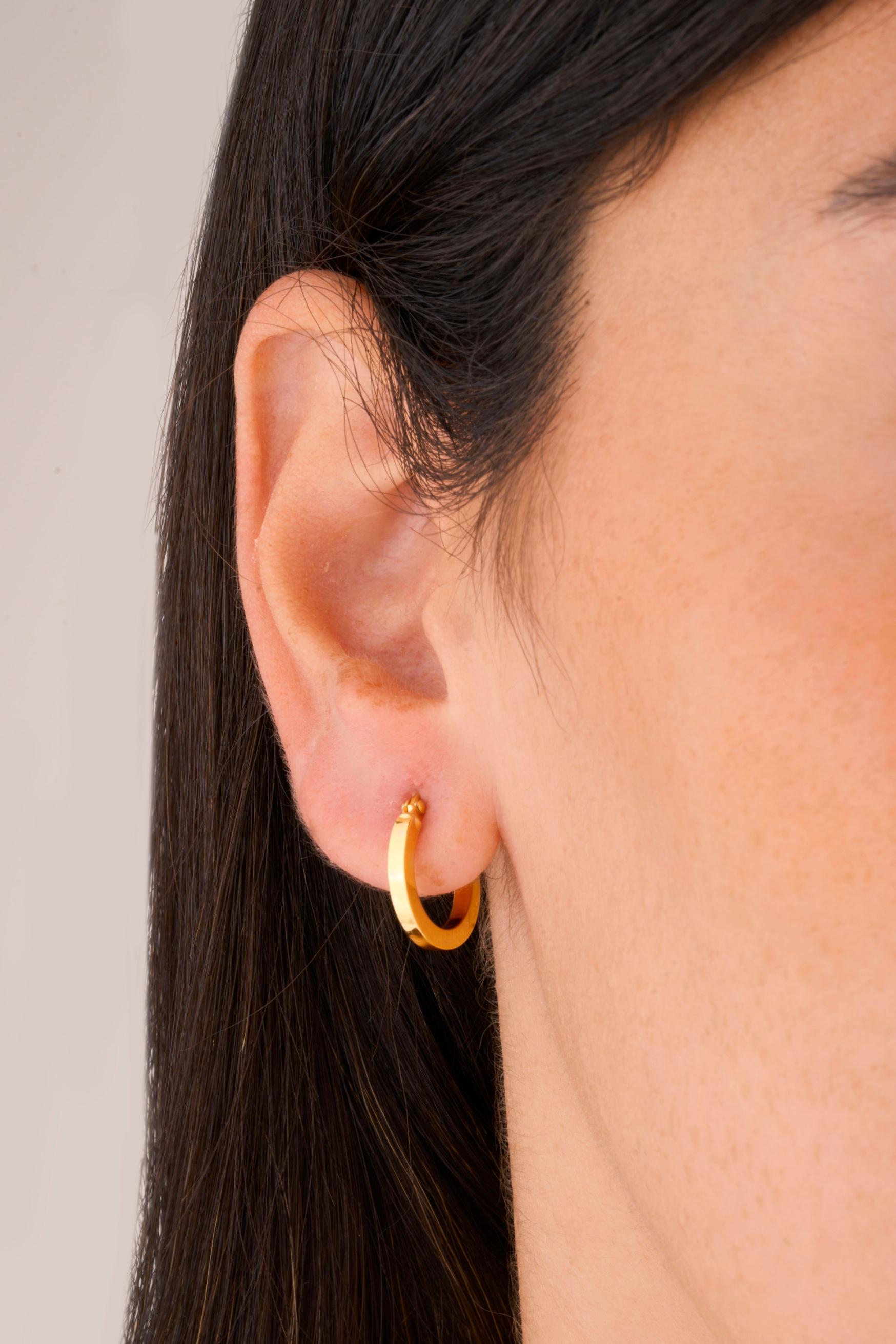 IRIS Small Plain Gold Earring