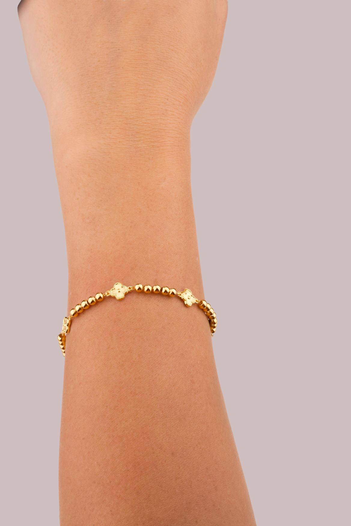 Iris Crosses Gold Bracelet