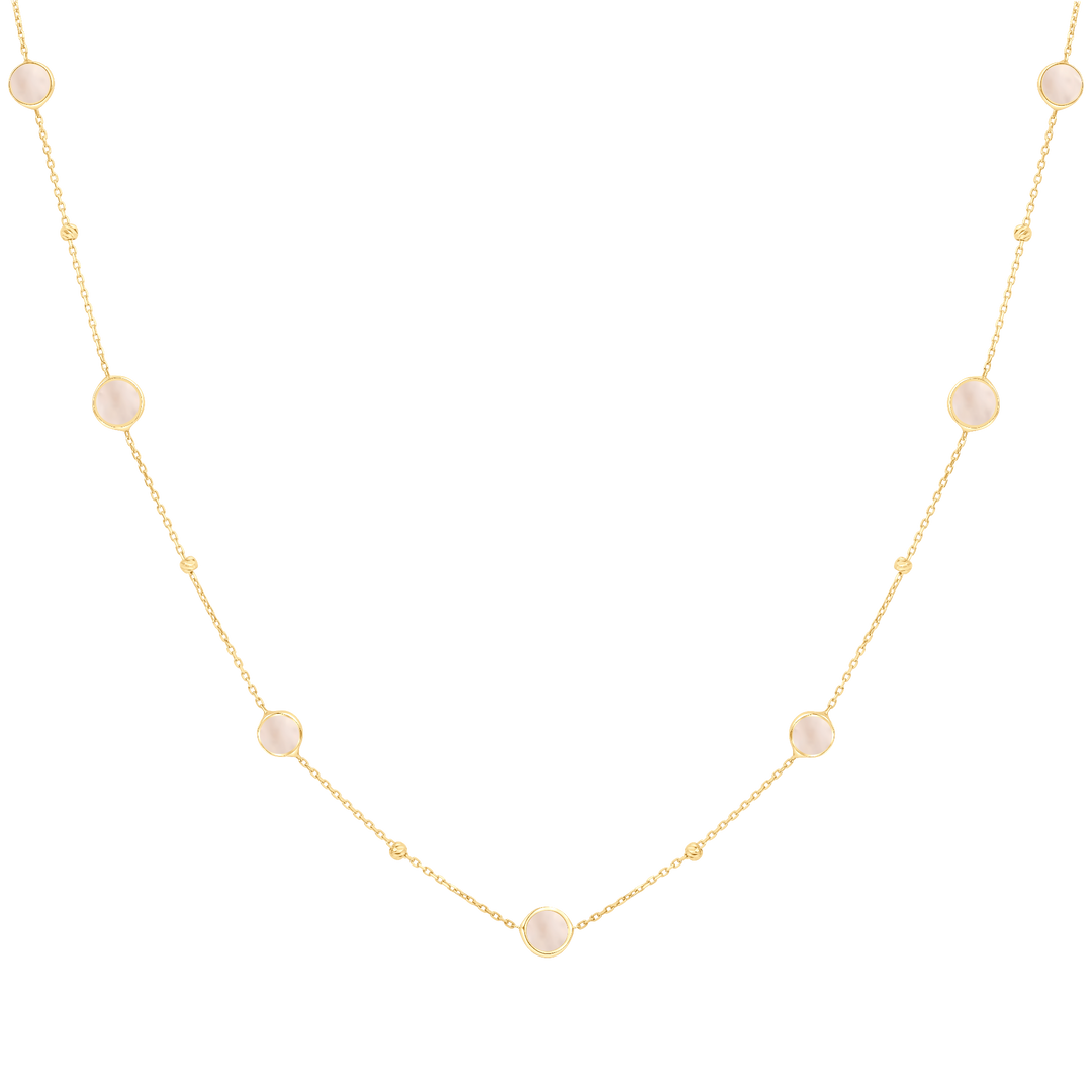 Eclat seven circles gold necklace