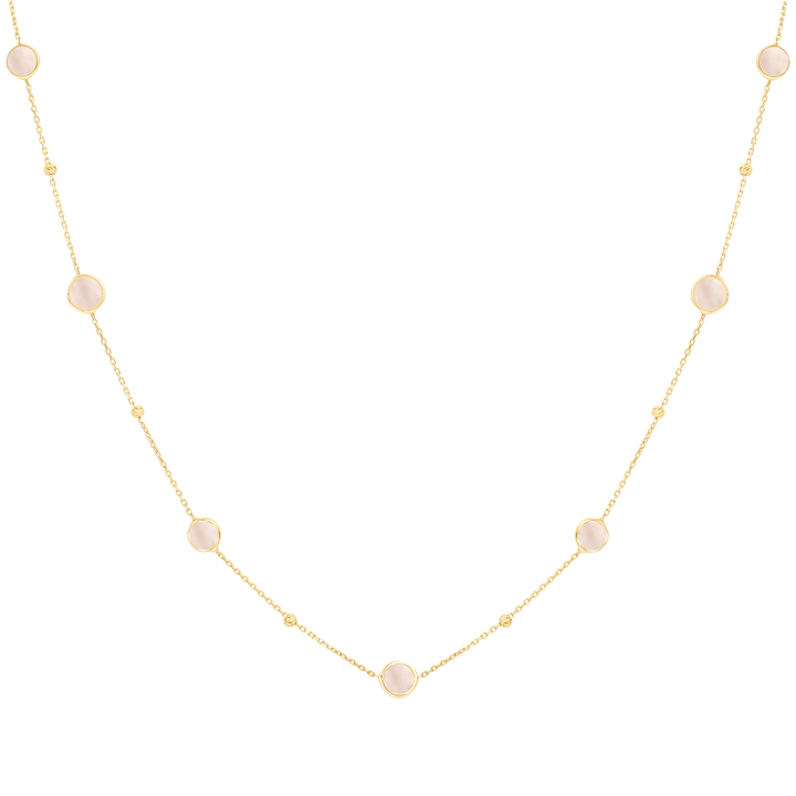 Eclat seven circles gold necklace