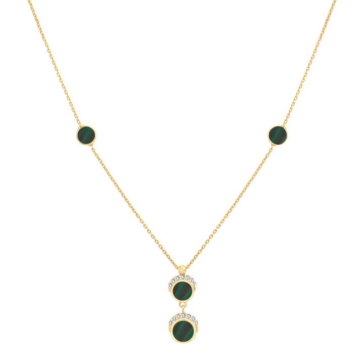 Eclat four circles with stones gold necklace