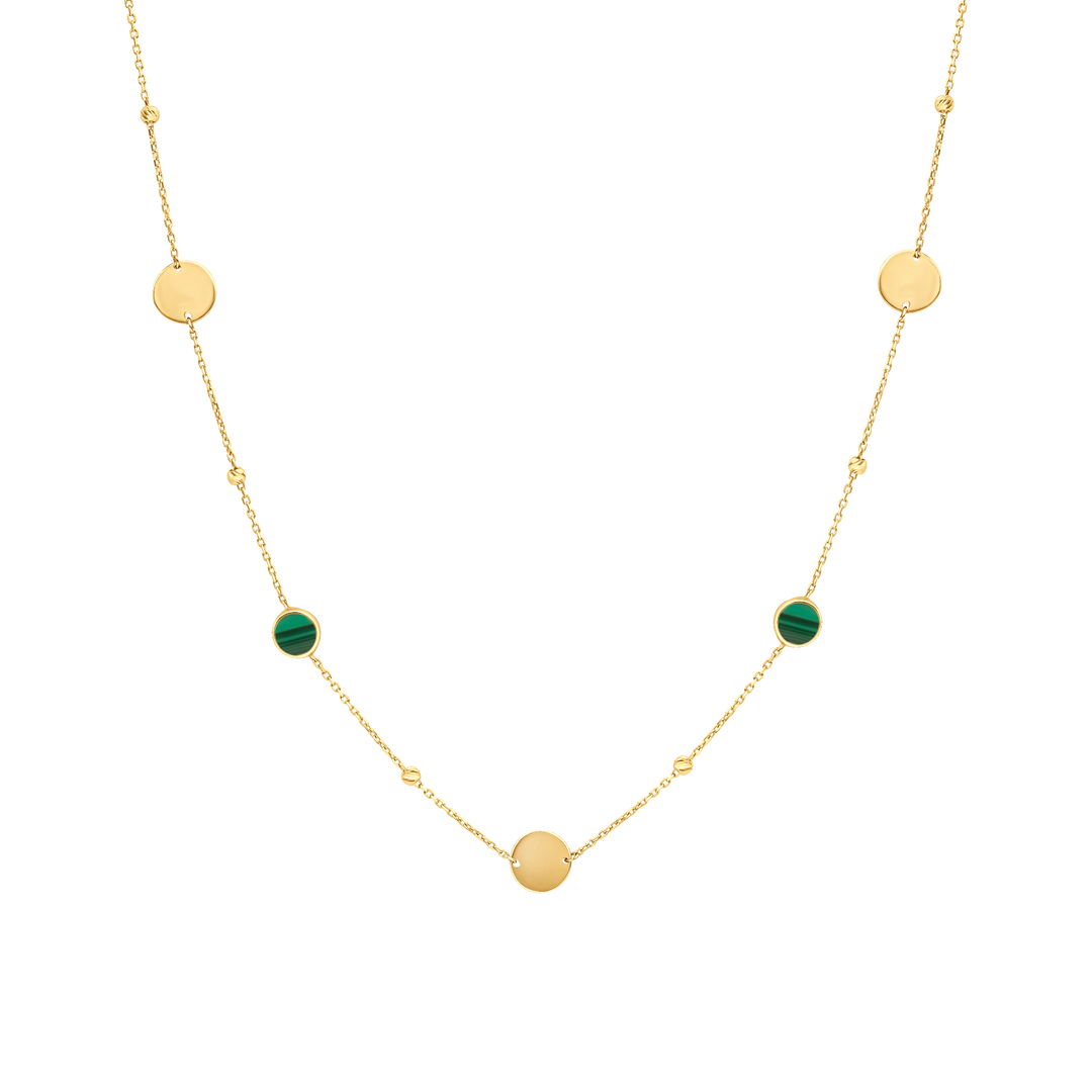 Eclat four circles gold necklace